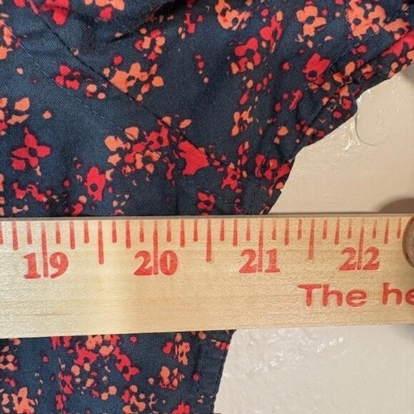 Bonobos Shirt Mens Medium Long Blue Red Floral Short Sleeve Button Up Stretch - Picture 6 of 7